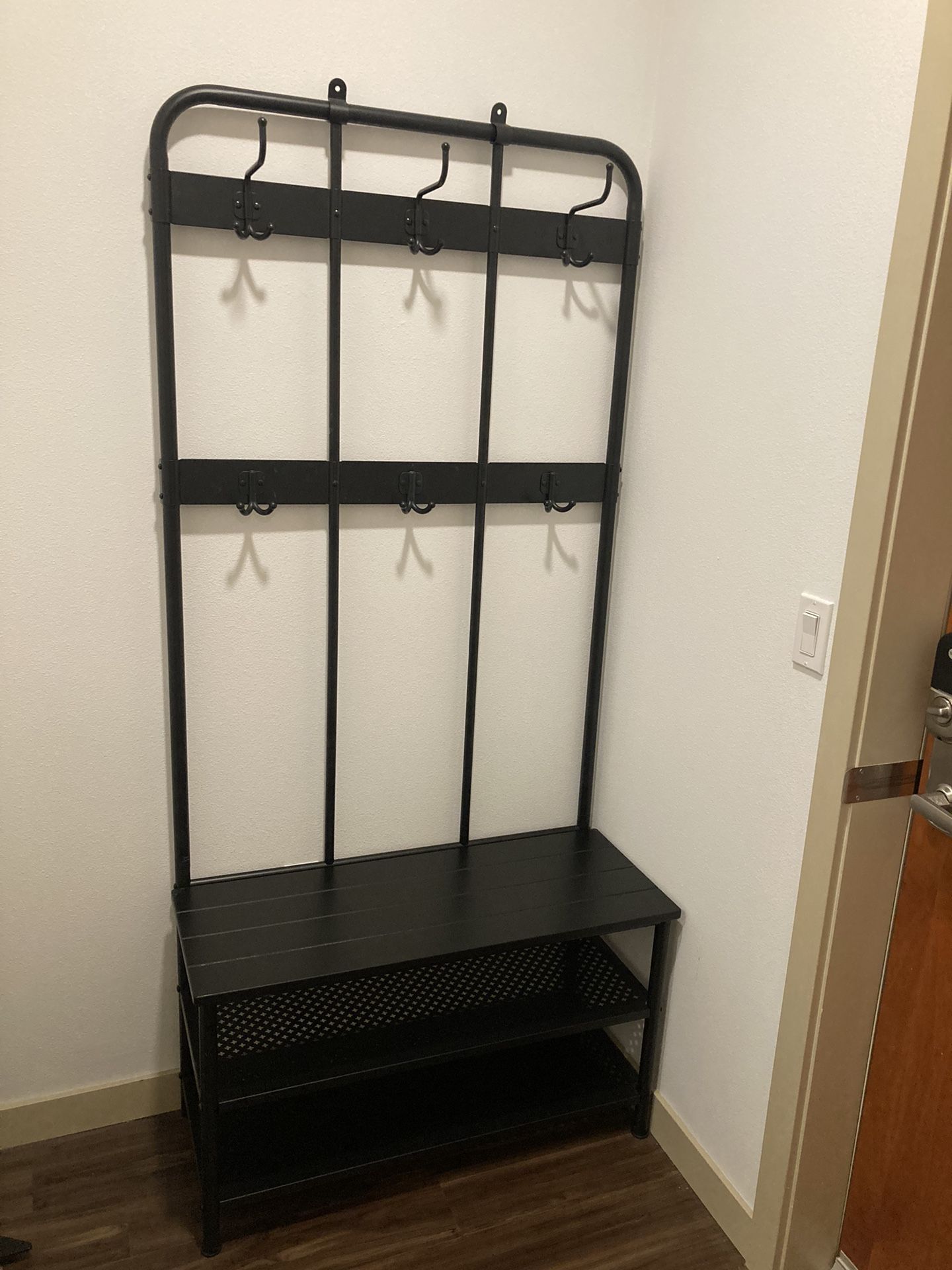 Ikea Pinnig Coat Rack With Shoe Storage Bench