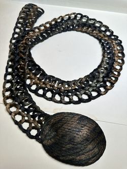 Vintage Belt Copper Woven Wire Braided Belt Long Adjustable. 45” End To End