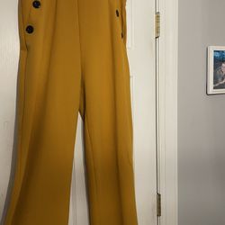 Women Mustard Yellow Dress Pants 