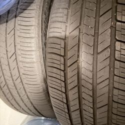 $120  Good year all season 235/45 18 inch I drive only 50 mile with tire 