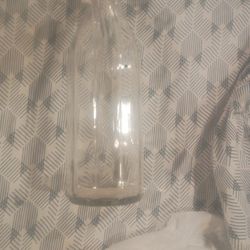 Swing Top Glass Bottle -Empty Clear Round - 1 Liter or 17 ounce