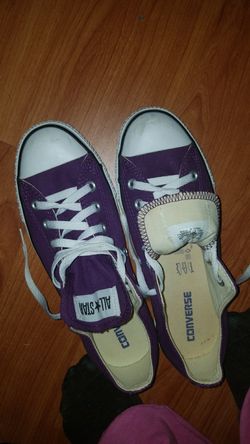 Converse purple shoes