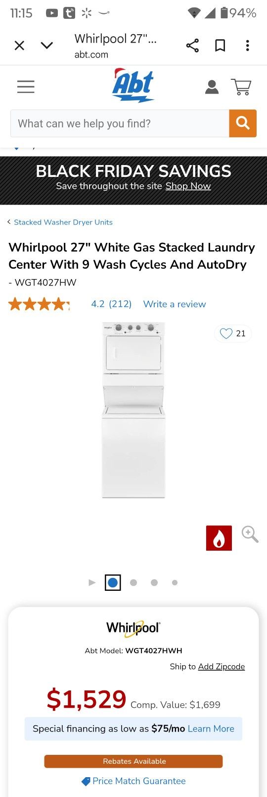 Washer And Dryer White/ Lavadora Y Secadora Blanca Whipple