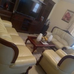 3 Piece Sofa Set With 2 Side Tables