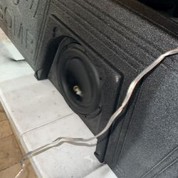 10” Sub Dual Voice Coil 500 Watts Rms 1000 Peak In Ported Qbomb Box For Trucks 