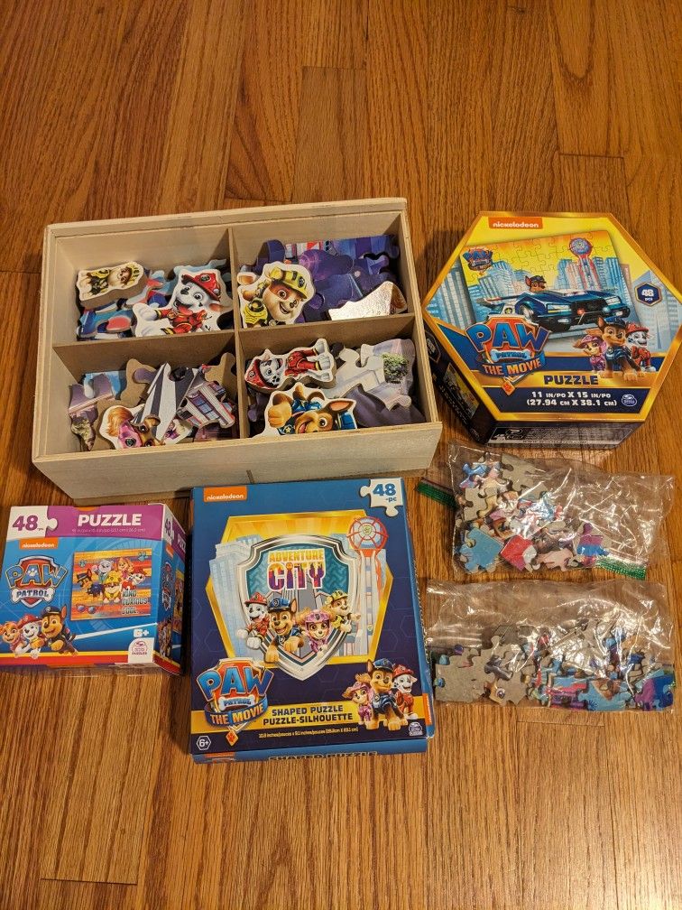 9 Paw Patrol Puzzles (24 And 48 Piece Puzzles) 🧩