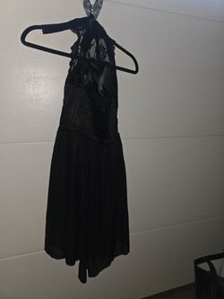 Women's small halter dress black lace