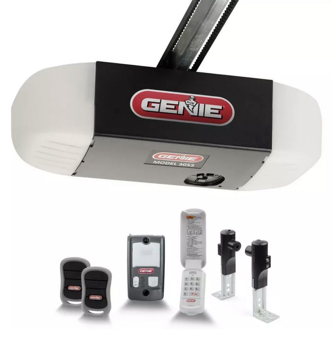 Garage Door Opener 3/4 HP Incandescent Belt-Drive Safety Sensor Wireless Keypad