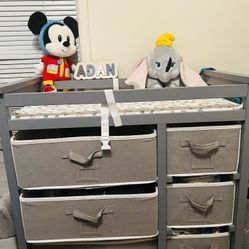 Baby Changing Table With 6 Drawers 