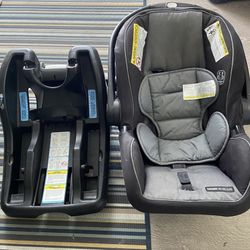 Snugride 35 Elite Infant Car Seat, Large Baby Gate, Infant Rocking Chair,  And Other Items 