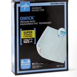 10pk Medline Qwick Advanced Wound Care dressing with Aquaconductive™ Technology. 