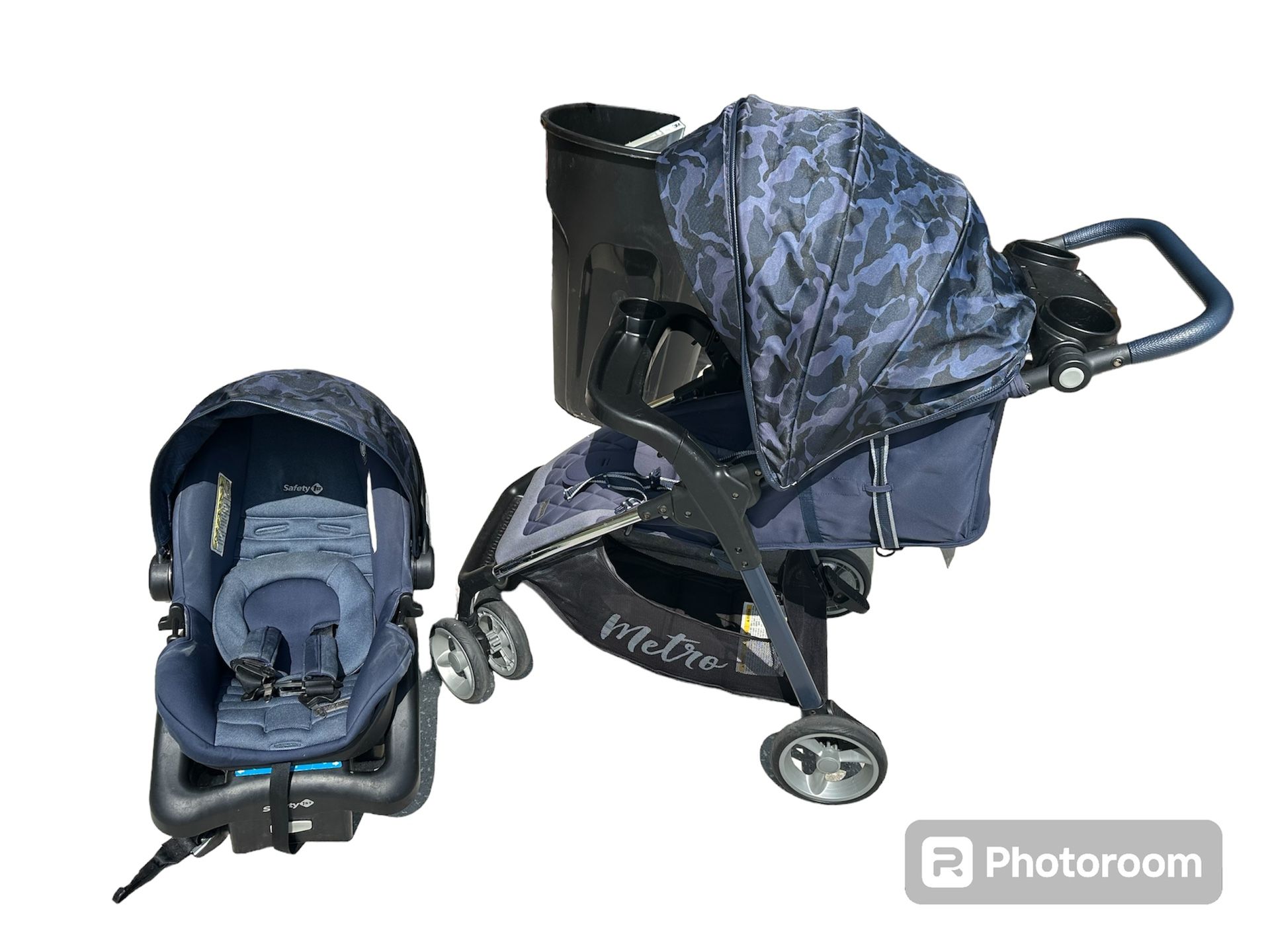 Monbebe Travel System Stroller & Infant Car Seat - Navy Camo