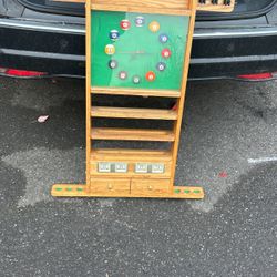 Pool Clock And Cue Holder