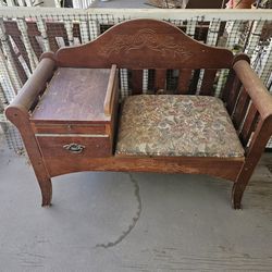 Heavy wooden bench