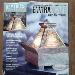 Homedics Illuminated Glass Decorative Water Fountain