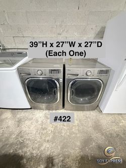 LG Front-Load Washer and Dryer Set (#422)