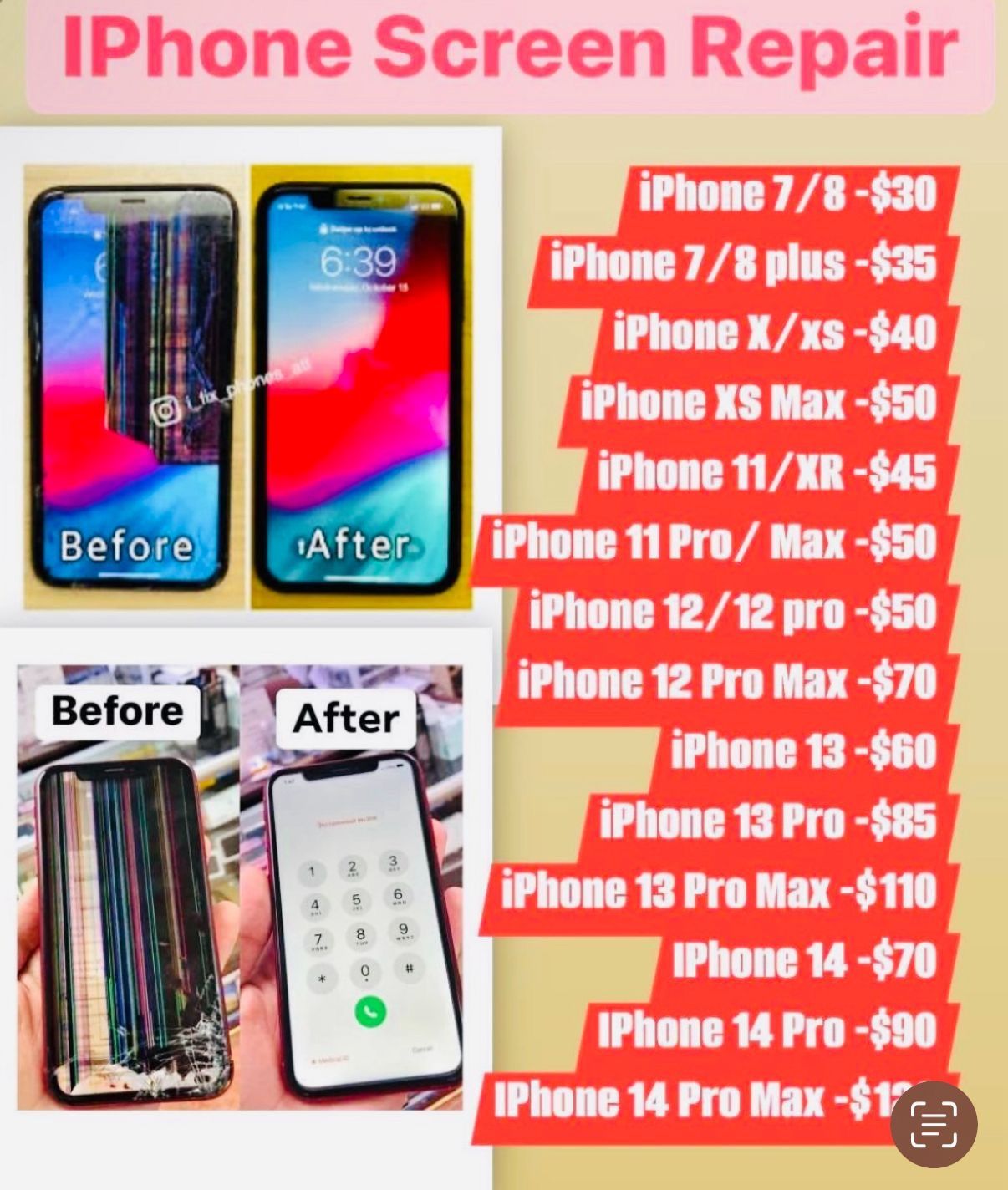 IPHONE SCREEN REPAIR 👨‍🔧💥💥💥