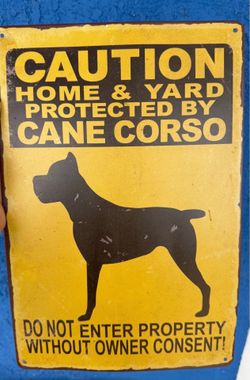cane corso sign