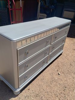 Silver long dresser
