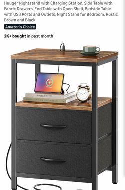 Two bedside end tables