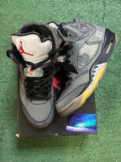 Jordan 5 X off white muslin size 8men/9.5women
