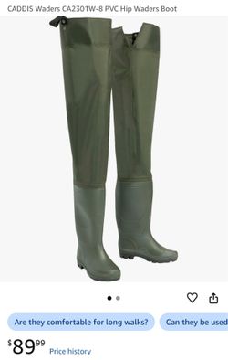 CADDIS Waders CA2301W-8 PVC Hip Waders Boot size 11  between lamb and Owens $55