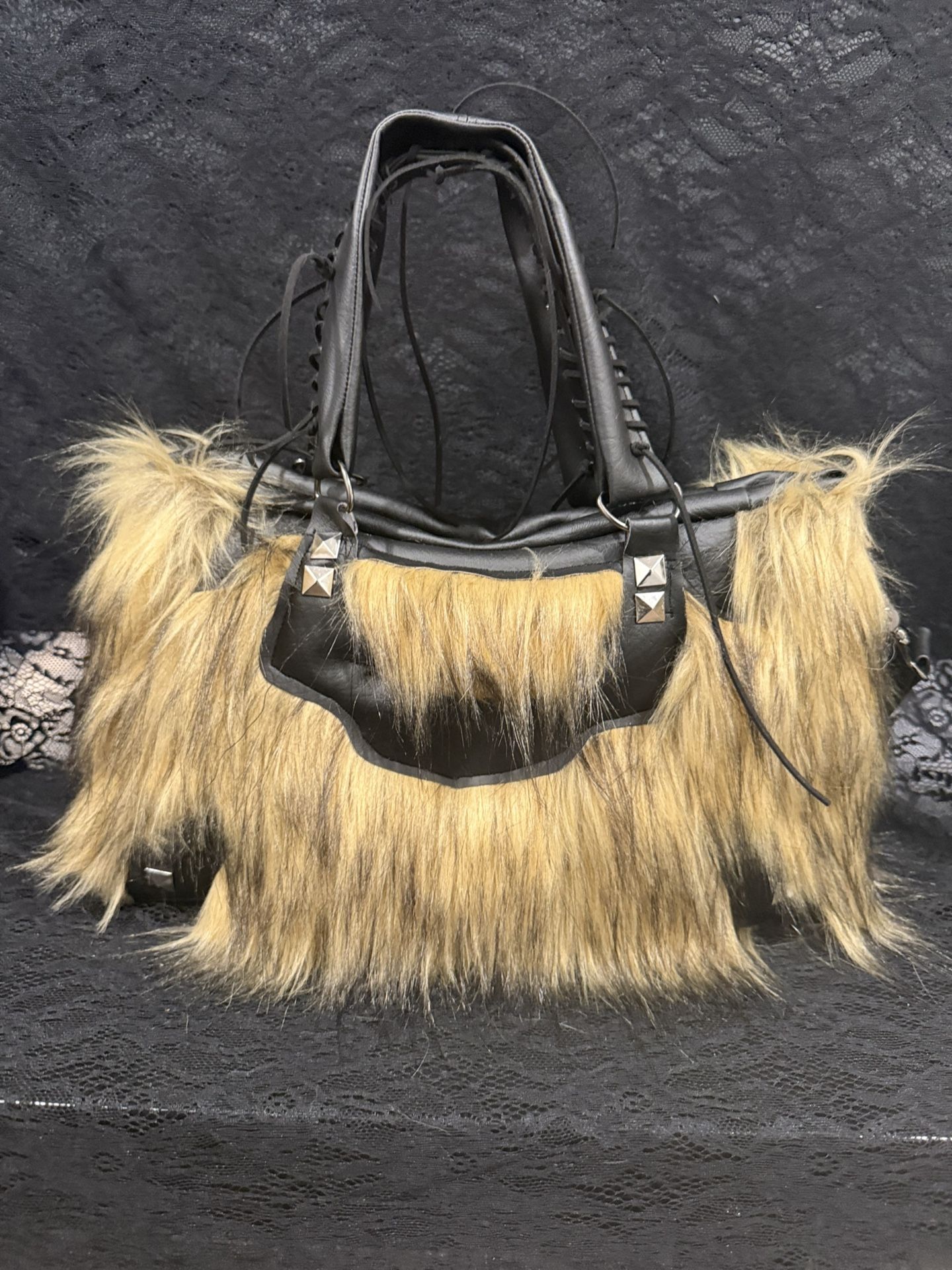 faux fur bag