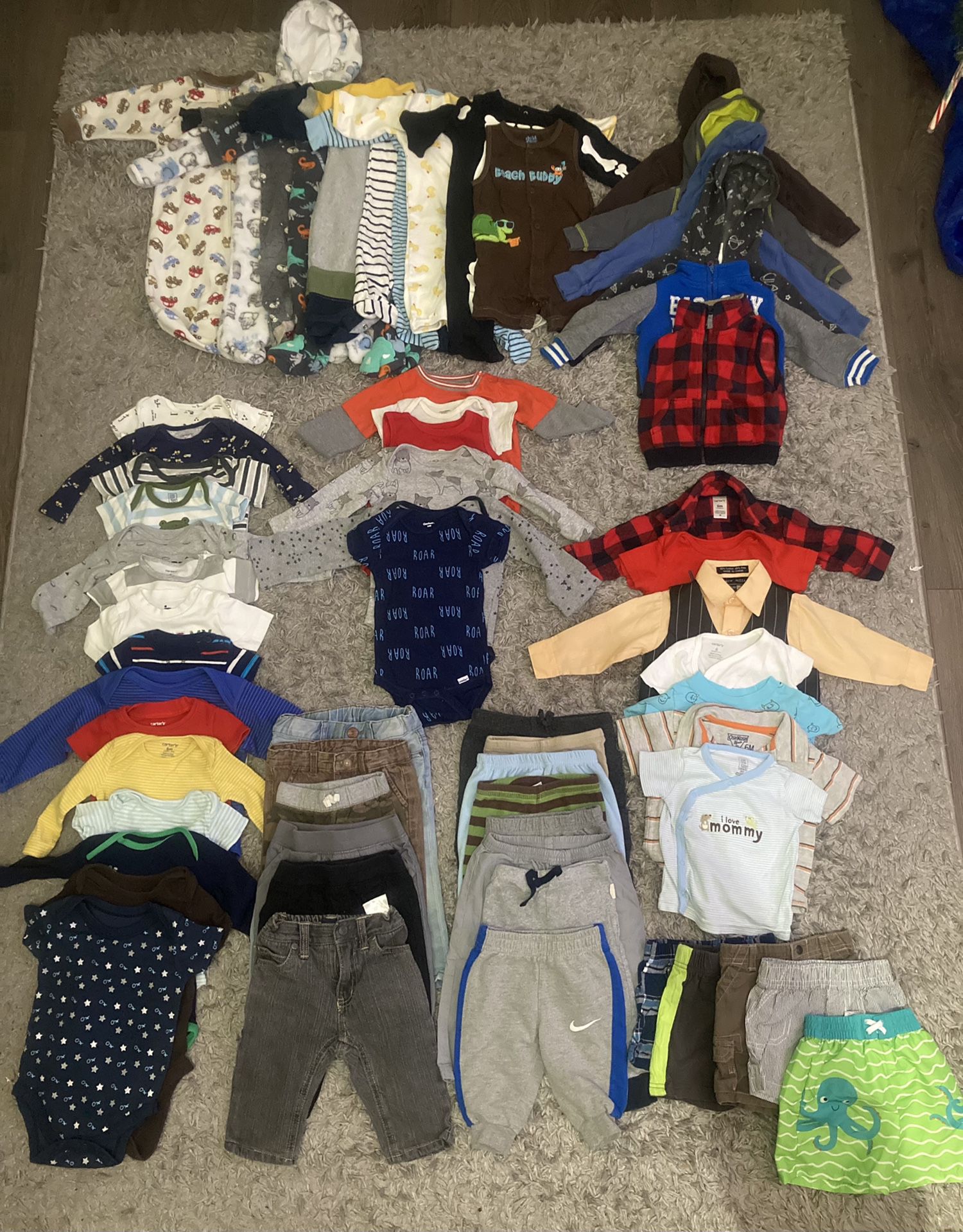 Baby Boy Clothing Lot 6-9 Months (64 Pieces)