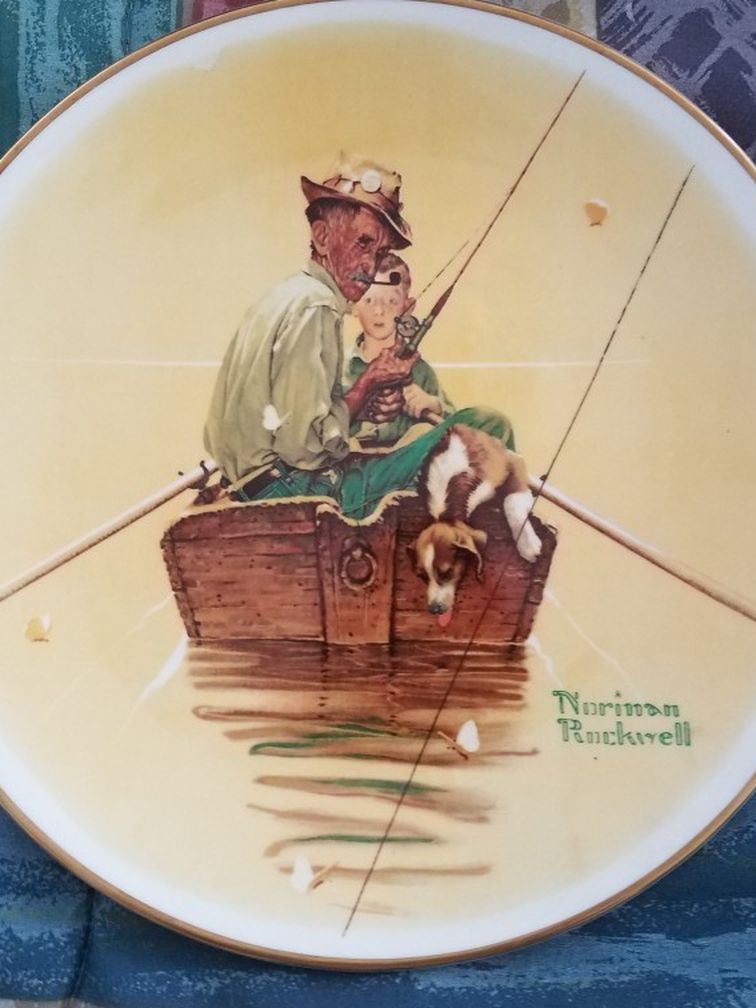 Norman Rockwell "Summer Fish Finders" 1976 Plate
