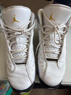 Air Jordan 13 White Gold High-Top Sneakers