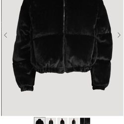 Brand New Bunny Cropped Down Puffer Jacket