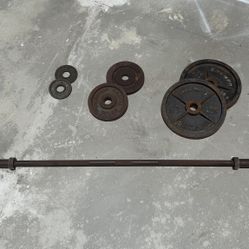Barbell And Weights Price Negotiable 