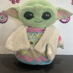 STAR WARS BABY MANDALORIAN 9 INCH EASTER  PLUSH! BEANBAG BOTTOM