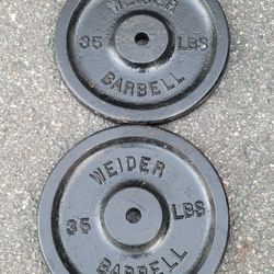 Weider Deep Dish 35lbs Standard Plates-Cash Only