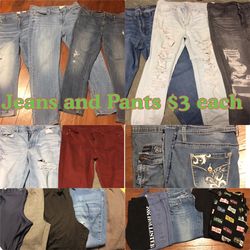 Jeans And Pants Size 14 16/18 Medium and large