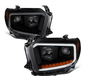 14-21 Toyota Tundra Black Smoke LED Strip Headlights