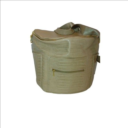 FAWN Design Croc Embossed the Original Backpack Large Capacity NWOT