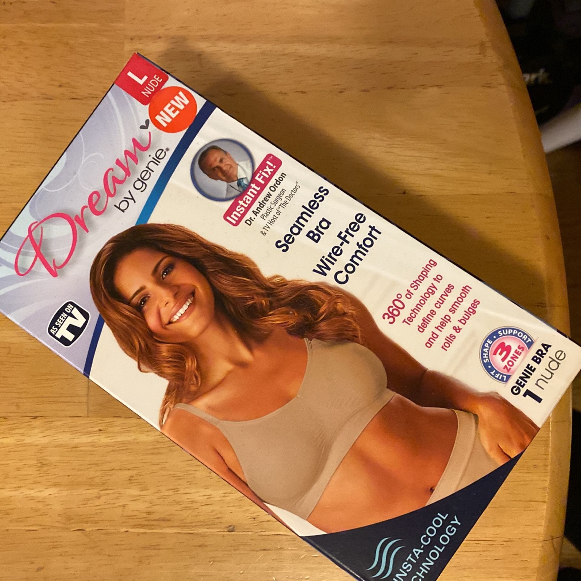 Dream By genie Seamless Tan Bra Wire Free Large