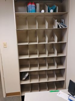 Metal storage shelf