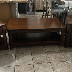 Kincaid Set Solid Wood Coffee Table + 2 End Tables (3-Piece Set)