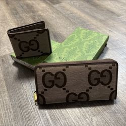 DESIGNER HIS AND HER WALLET SET WITH BOX 