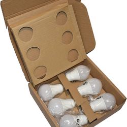 NIB Pack of 6 Amazon Basics A19 E26 LED Light Bulbs