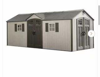 20 ft. x 8 ft. Resin Garden Building Shed