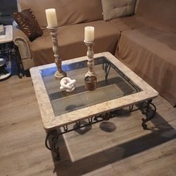 Family room marble table set