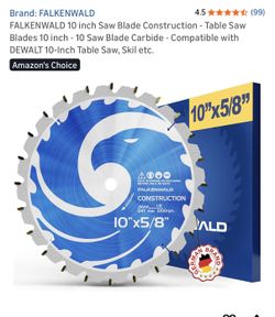 10 inch Saw Blade Construction - Table Saw Blades 10 inch, made in Germany, New