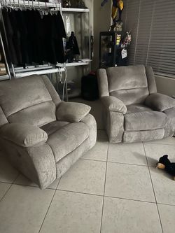 Sofa and two recliners