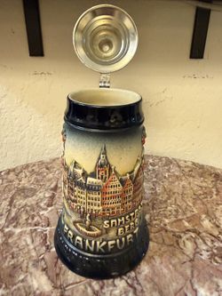 Beer mug, earthenware, Signed Germany.