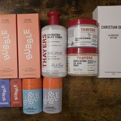 Bubble Skincare,  Thayers, Dior Bundle 