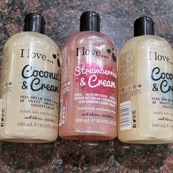 I Love Bubble Bath & Shower Creme 3pc X15dls