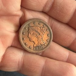 1850 Large cent 